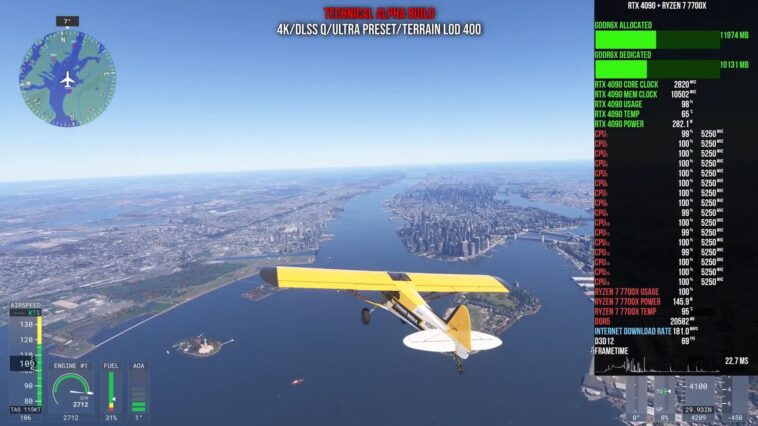 Flight Simulator 2024 échange une taille d'installation énorme contre une utilisation élevée de la bande passante – jusqu'à 81 Go par heure 1 Flight Simulator 2024 trades huge install size for high bandwidth usage – up to 81GB per hour