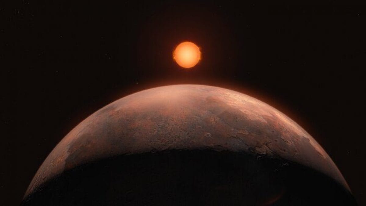 Il existe une planète similaire à la Terre qui orbite autour de l'étoile solitaire la plus proche de notre Soleil 2 Représentation artistique montrant Barnard b, une planète de masse sub-terrestre découverte en orbite autour de l'étoile de Barnard / Crédit: ESO/M. Kornmesser