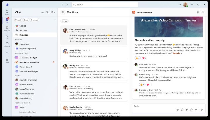 J'ai d'excellentes nouvelles à partager sur Microsoft Teams 2 Vue combinée des discussions et canaux sur Teams.