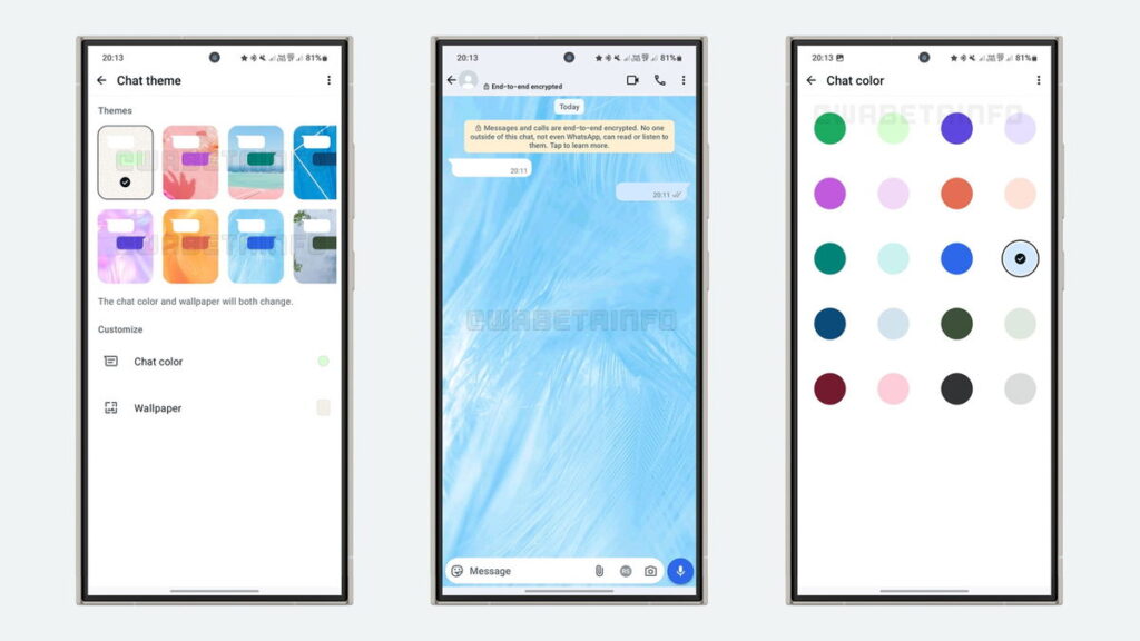 La personnalisation maximale des conversations WhatsApp est également arrivée sur Android 3 WhatsApp personnalisation Android conversations1