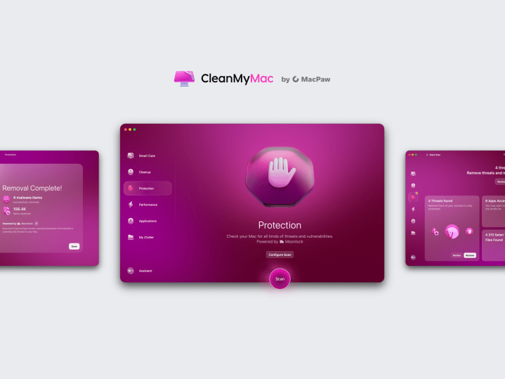 MacPaw app design with features and options visible