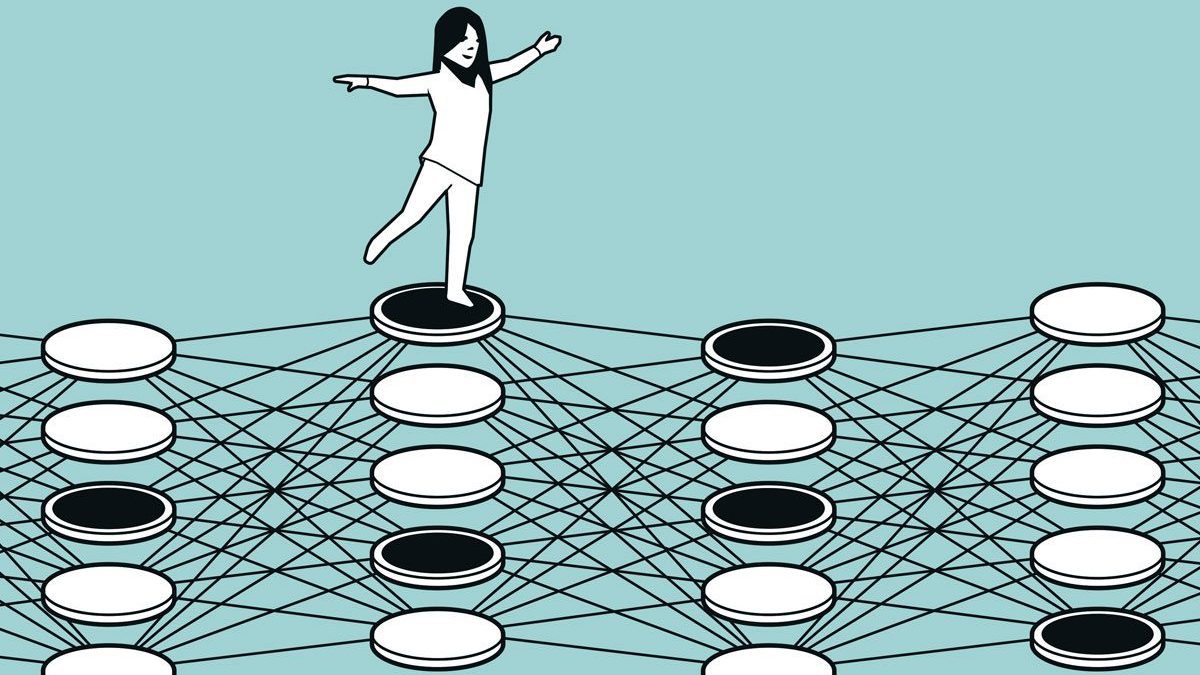 Qu'est-ce que l'intelligence artificielle avec des réseaux neuronaux du Prix Nobel 2024 de Physique à Hopfield et Hinton 2 Illustration de l'intelligence artificielle avec des réseaux neuronaux artificiels de John Hopfield et Geoffrey Hinton, Prix Nobel 2024 pour la Physique / Crédit: Jarnestad/Royal Swedish Academy of Sciences