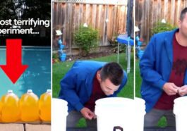 Si tu sens une odeur de chlore à la piscine, nous avons une mauvaise nouvelle pour toi : les résultats de l'expérience 75 INSTAGRAM | Images de la vidéo de Mark Rober