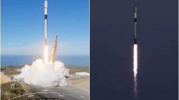 SpaceX engrange un nouveau record avec le 100ème lancement du Falcon 9 en 2024 1 SPACE x | Le lancement de Falcon 9 depuis la Vandenberg Space Force Base de Santa Barbara, Californie