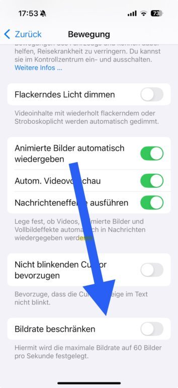 Votre batterie iPhone se vide trop vite avec iOS 18 ? Découvrez nos astuces ! 4 iOS 18 iPhone 15 Pro limiter taux d'images