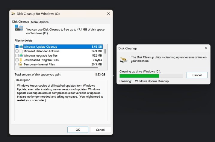 Windows 11 crée un cache de 8,63 Go 'insupprimable' 1 La mise à jour Windows 11 24H2 crée un cache de mise à jour de 8,63 Go indélectable.