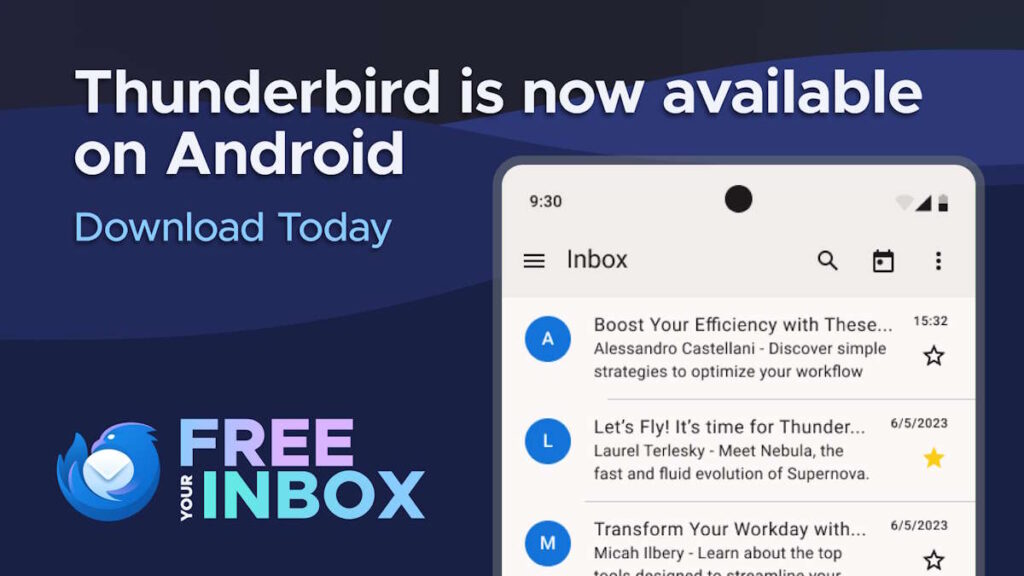 Thunderbird : l'un des meilleurs clients mail arrive enfin sur Android pour tous ! 3 Thunderbird Android email Mozilla