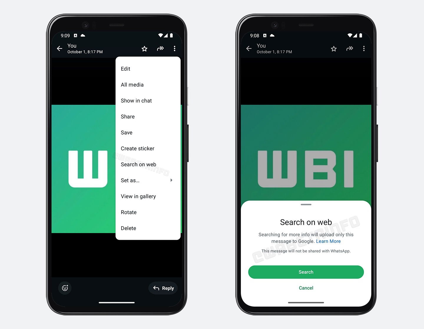 WhatsApp va lancer une nouvelle fonctionnalité pour chercher des images sans quitter l'application 3 WhatsApp lancera une nouvelle fonction pour rechercher des images sans quitter l'application