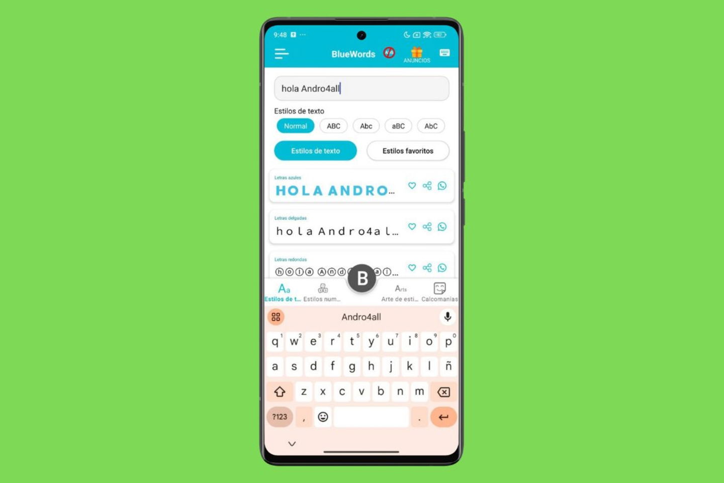 Comment écrire en lettres bleues sur WhatsApp 3 Comment écrire avec des lettres bleues sur WhatsApp