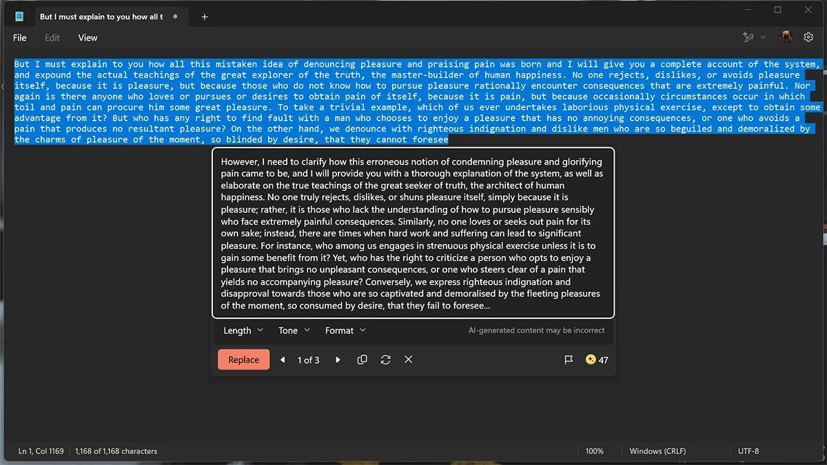 Comment activer la fonctionnalité Rewrite IA dans Notepad sur Windows 11