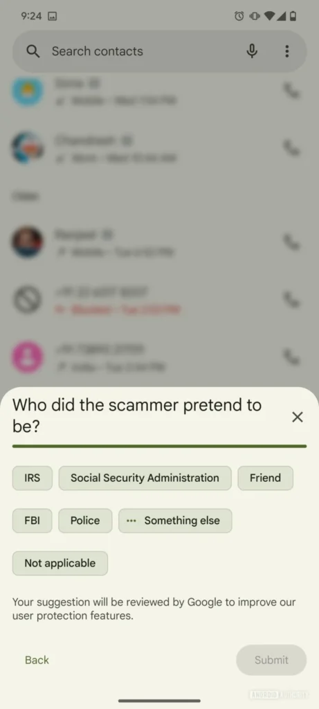 Fin des appels de spam ! La nouvelle fonctionnalité de Google va vous aider à signaler et bloquer ces nuisances 4 chamadas spam Phone Google Android