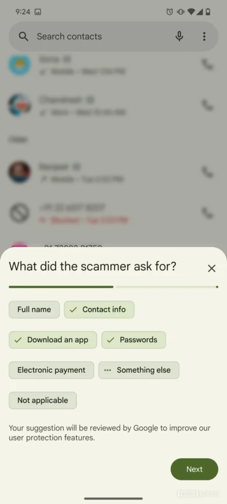 Fin des appels de spam ! La nouvelle fonctionnalité de Google va vous aider à signaler et bloquer ces nuisances 5 chamadas spam Phone Google Android