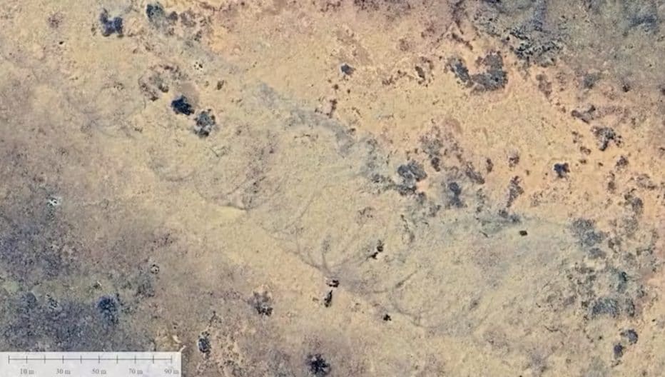 Révélée : le mystère de l'énorme "cicatrice" découverte sur le sol australien grâce à Google Maps 3 Les marques cycloïdales laissées au sol par le tornado. Crédit : Matej Lipar - Google Earth