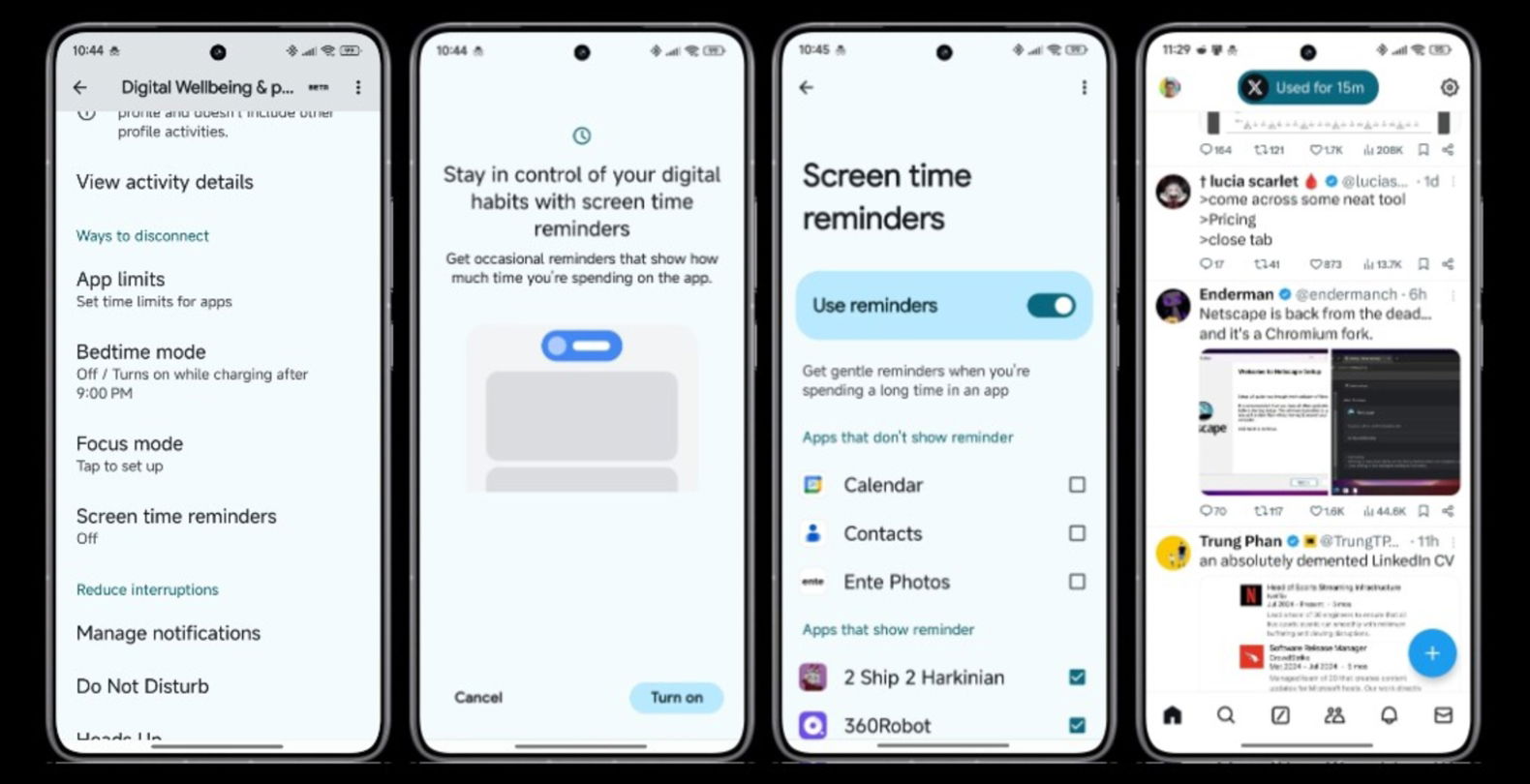 Ne penses-tu pas qu'il serait temps de faire une pause ? Maintenant, ton mobile te préviendra lorsque tu passes trop de temps sur une application