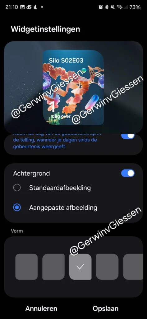 Application calendrier One UI 7