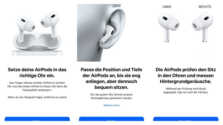Les AirPods Pro 2 d'Apple : Une nouvelle expérience sonore à ne pas manquer ! 3 AirPods Pro Hoertest 2