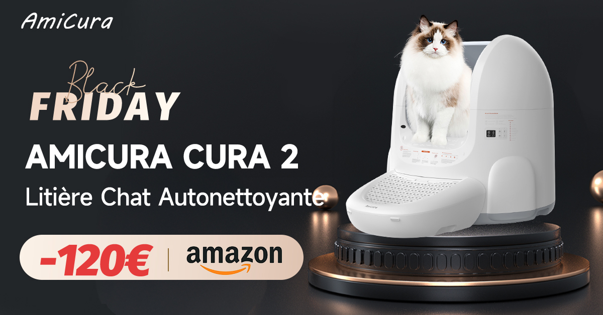 Prix le plus bas de l'année ! La litière connectée Amicura Cura2 est 120€ moins chère 2 Amicura Litière Chat Autonettoyante (1)