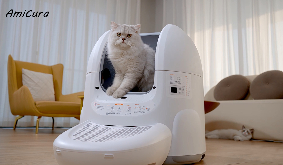 Prix le plus bas de l'année ! La litière connectée Amicura Cura2 est 120€ moins chère 5 Amicura Litière Chat Autonettoyante (4)