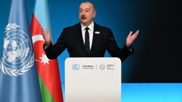 COP29 : Tout ce qu'il faut savoir sur la Conférence des Nations Unies sur le climat à Bakou : programme et intervenants 13 COP29 | Il presidente dell'Azerbaigian, Ilham Aliyev, durante la Cop29