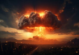 Représentation artistique d'une explosion nucléaire