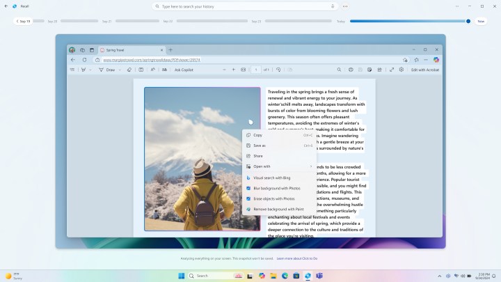 Enfin, après presque six mois, découvrez enfin Windows 11 Recall ! 1 Capture d'écran de Recall.