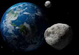 Illustration de la mini lune de la Terre, l'astéroïde 2024 PT5 qui pour presque deux mois est resté piégé dans le champ gravitationnel terrestre, devenant notre “seconde lune” / Photo Crédit iStock