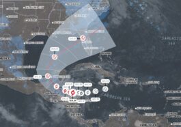 Les prévisions sur le parcours de la tempête tropicale Sara / Accuweather.com