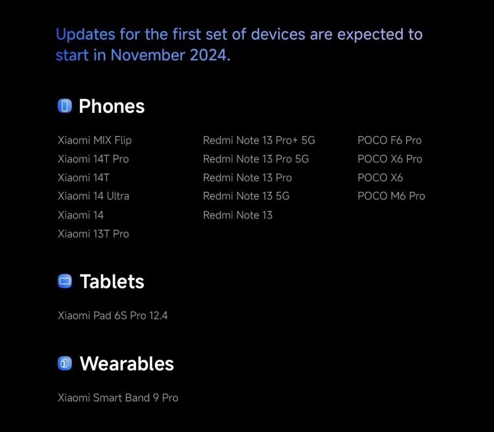 Révélation de la feuille de route de Xiaomi HyperOS 2 : Appareils éligibles et calendrier à ne pas manquer 2 HyperOS 2 Global Roadmap schedule