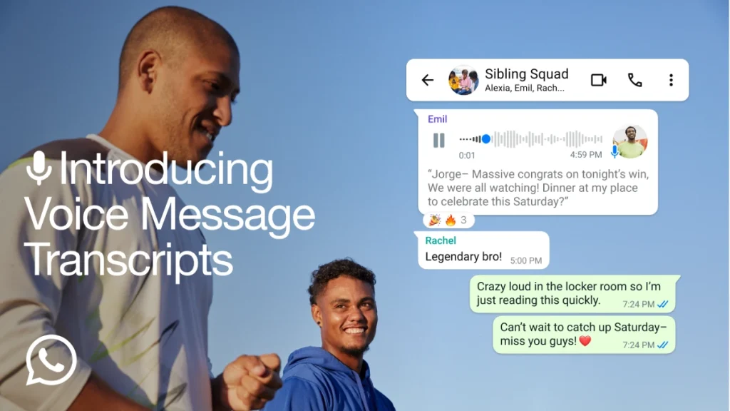 WhatsApp commence à déployer des transcriptions de messages vocaux 2 fonctionnalité de transcriptions vocales de WhatsApp
