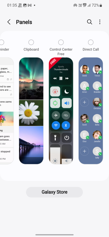 One UI 7 met fin aux téléchargements du panneau Edge depuis le Galaxy Store 3 panneaux edge