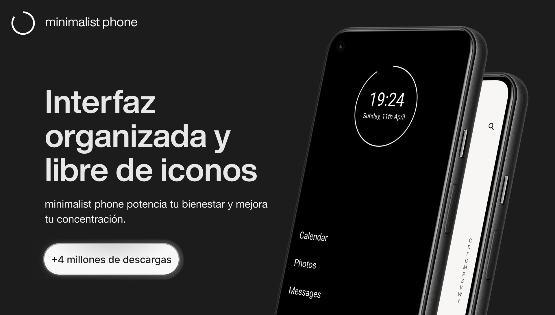 L'incroyable appli que David Broncano utilise pour transformer son iPhone en un "téléphone simplifié" 4 Minimalist Phone pour Android