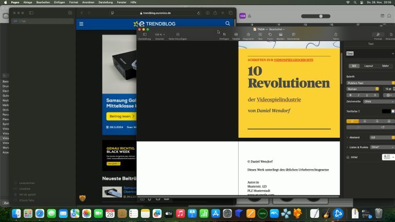 Le meilleur PC de bureau à 700 euros pour des performances exceptionnelles 9 Plusieurs applications ouvertes simultanément sur l'Apple Mac mini M4
