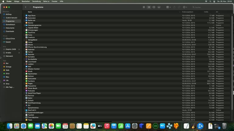 Le meilleur PC de bureau à 700 euros pour des performances exceptionnelles 11 Finder sous macOS 15.1 sur l'Apple Mac mini M4