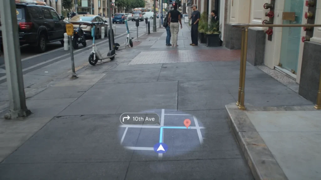 Annonce de Android XR OS pour des dispositifs de réalité virtuelle et de réalité mixte 3 Android XR OS Google Maps