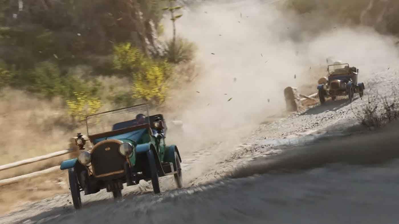 MAFIA THE OLD COUNTRY | Des poursuites à la fois avec des voitures anciennes et des chevaux, soulignant la continuité entre l'arcaïsme du 19ème siècle et la modernité du 20ème.