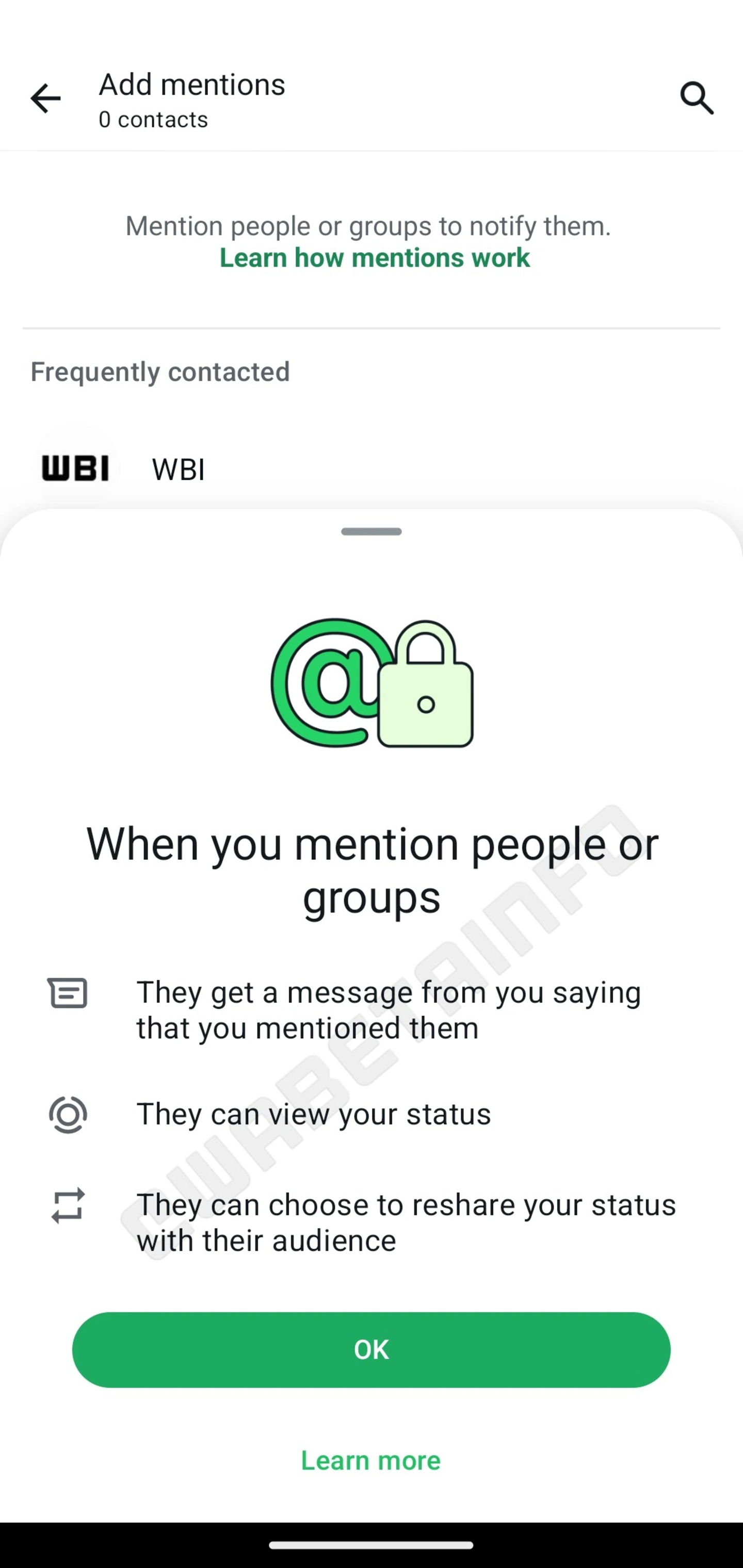 WhatsApp te permettra de mentionner tous les membres d'un groupe en un seul instant 3 WhatsApp vous permettra de mentionner tous les membres d'un groupe en un seul coup