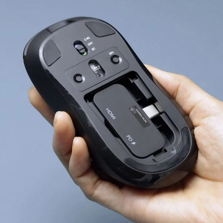 Cette souris sans fil fait aussi station d'accueil avec HDMI et USB-C 1 Cette Souris Sans Fil Fait Aussi Station D'accueil Avec Hdmi