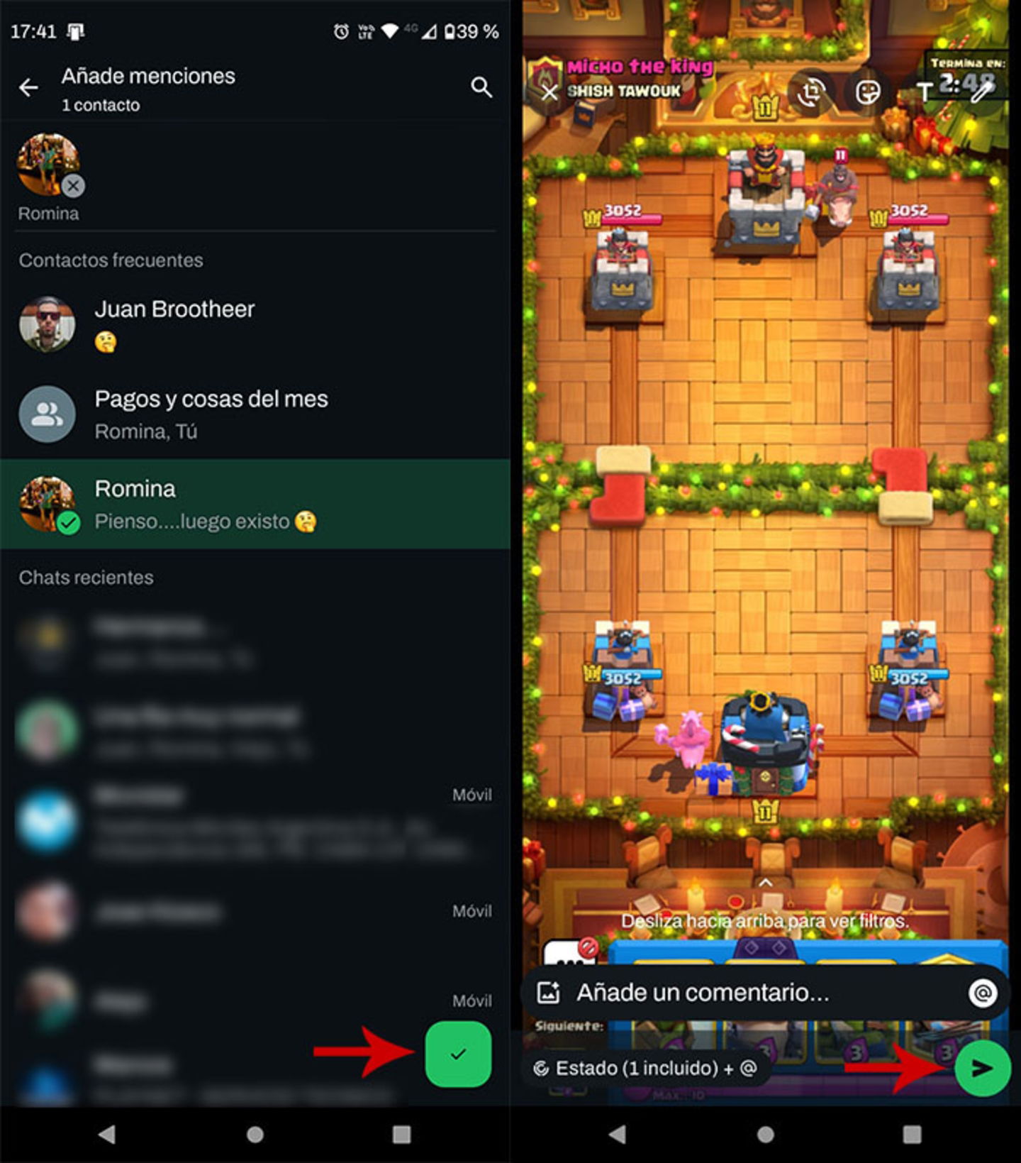 Comment taguer un contact dans votre statut WhatsApp pour plus d'interaction 5 Mentionner un contact dans un état de WhatsApp