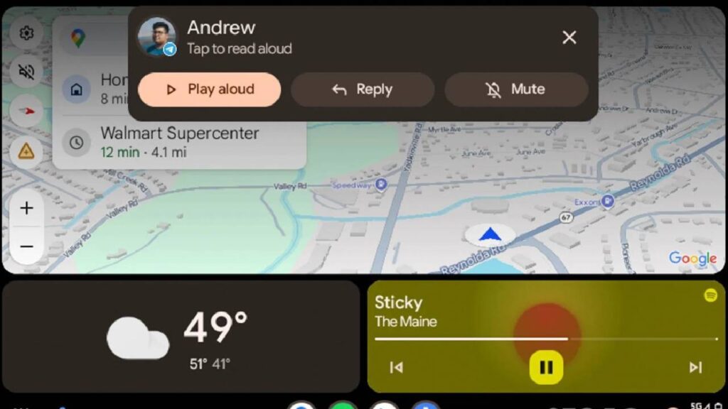 Android Auto arrive avec des nouveautés et des changements majeurs dans l'interface 3 Android Auto interface Material You
