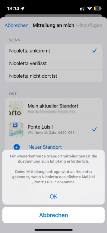 Wo ist Mitteilung aktivieren
