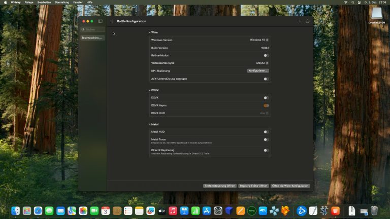 Comment jouer à tes jeux Windows sur Mac (Guide) 8 06 Whisky Konfiguration