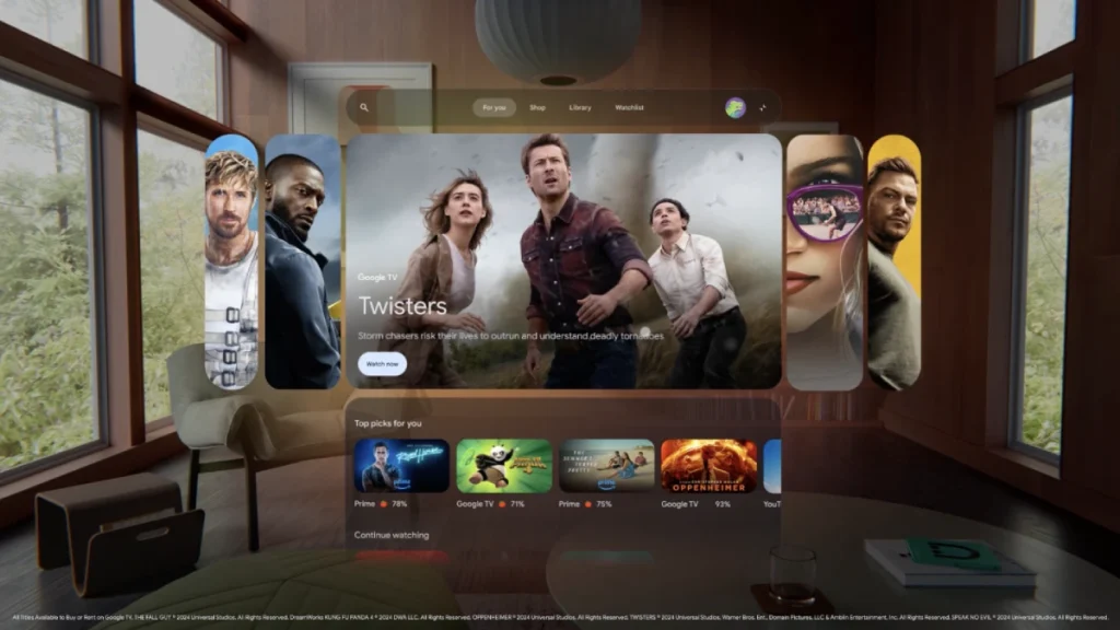 Annonce de Android XR OS pour des dispositifs de réalité virtuelle et de réalité mixte 2 Android XR OS Google TV