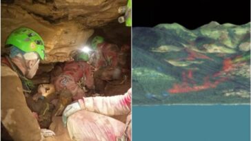 A destra foto delle operazioni di soccorso, a sinistra uno screen dalla mappa interattiva del Progetto Sebino