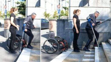 Wolfgang Jäger, 54 ans, est l'une des deux personnes qui ont retrouvé la capacité de marcher grâce à la stimulation cérébrale profonde de l'hypothalamus latéral : il était en fauteuil roulant depuis 2006 à cause d'une lésion partielle de la moelle épinière après un accident de ski / Nature Medicine