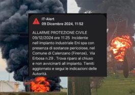 Explosion d'un dépôt Eni : pour la première fois, l'alerte IT retentit avec une heure de retard après l'incident