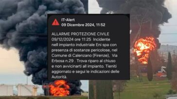 Explosion d'un dépôt Eni : pour la première fois, l'alerte IT retentit avec une heure de retard après l'incident 10 Explosion d'un dépôt Eni : pour la première fois, l'alerte IT retentit avec une heure de retard après l'incident