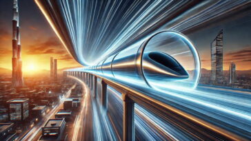 Le Hyperloop de Chine atteindra les 1.000 kilomètres à l'heure, mais ce qui est le plus surprenant, c'est que vous pourrez utiliser la 5G à l'intérieur 9 Représentation artistique de l'hyperloop en mouvement