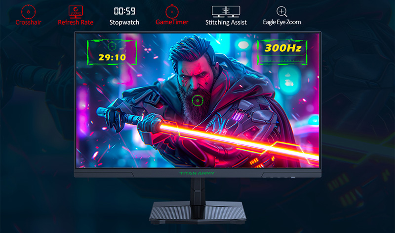Enfin un écran PC gaming 300Hz ultra-rapide à prix cassé, Titan Army P2510HS 6 Titan Army P2510hs Gaming Assist Mod