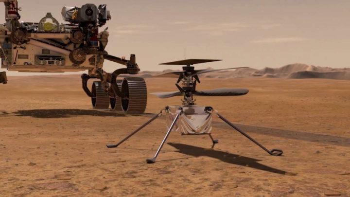 Une vidéo de la NASA révèle son hélicoptère sur le point de survoler Mars ! 1 Hélicoptère Ingenuity de la NASA sur Mars