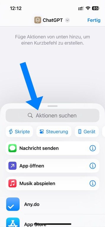 Parle avec ChatGPT directement depuis ton Apple Watch 4 Chercher des actions